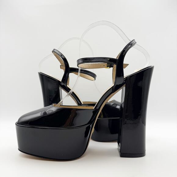 Stuart Weitzman Womens Skyhigh 145 Ankle Strap Pump US 9.5 Black Leather NWOB - Picture 5 of 10